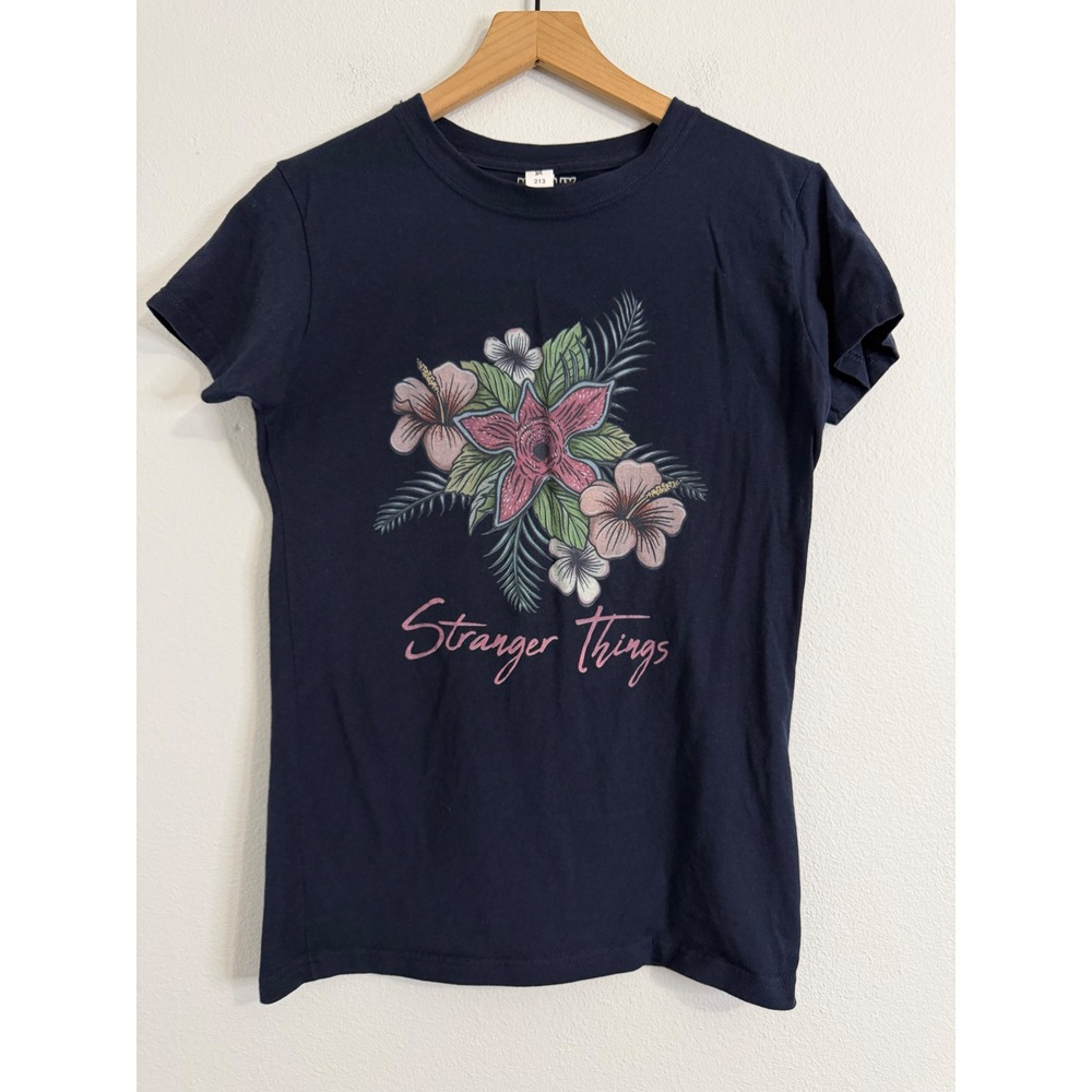 Stranger Things - Graphic Demogorgon Tropical Floral Tee Shirt Women's Size L